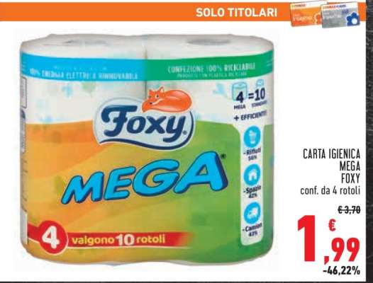 CARTA IGIENICA MEGA FOXY