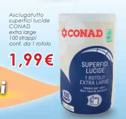 Asciugatutto superfici lucide CONAD