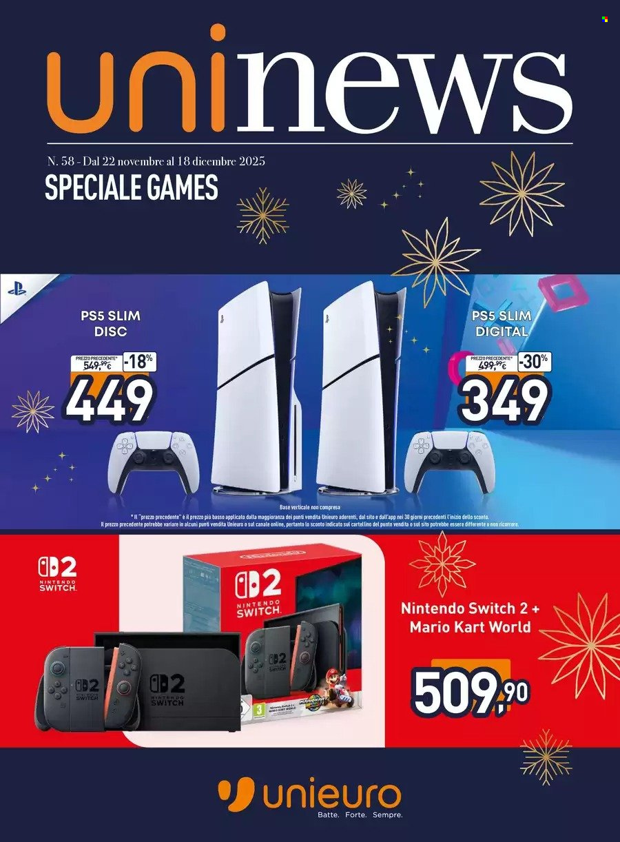 Volantino Unieuro - 22/11/2025 - 18/12/2025. Pagina 1