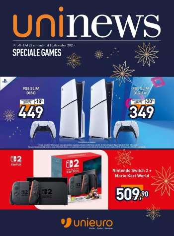 Volantino Unieuro - 22/11/2025 - 18/12/2025.