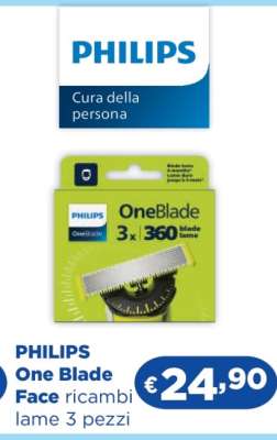 PHILIPS One Blade Face ricambi lame 3 pezzi