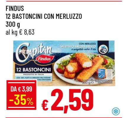 FINDUS 12 BASTONCINI CON MERLUZZO