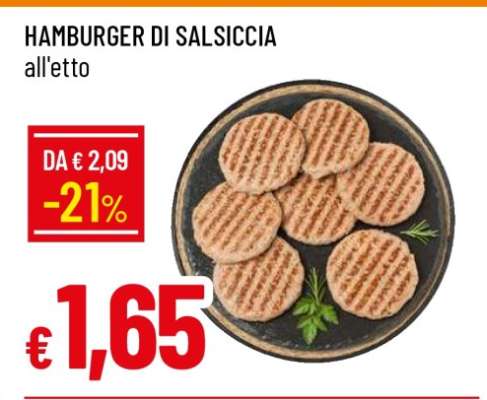 HAMBURGER DI SALSICCIA