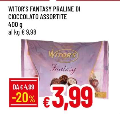 WITOR'S FANTASY PRALINE DI CIOCCOLATO ASSORTITE