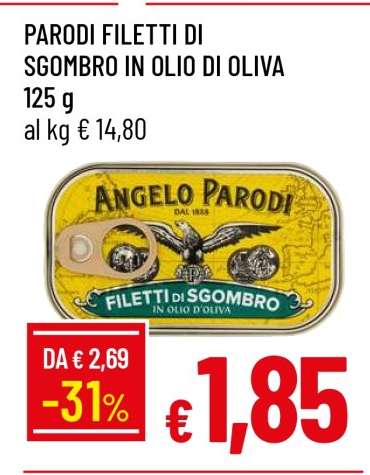 PARODI FILETTI DI SGOMBRO IN OLIO DI OLIVA