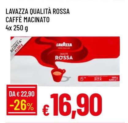 LAVAZZA QUALITÀ ROSSA CAFFÈ MACINATO