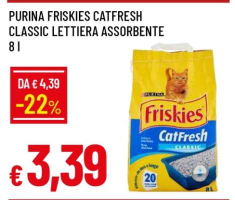 PURINA FRISKIES CATFRESH CLASSIC LETTIERA ASSORBENTE 8 l