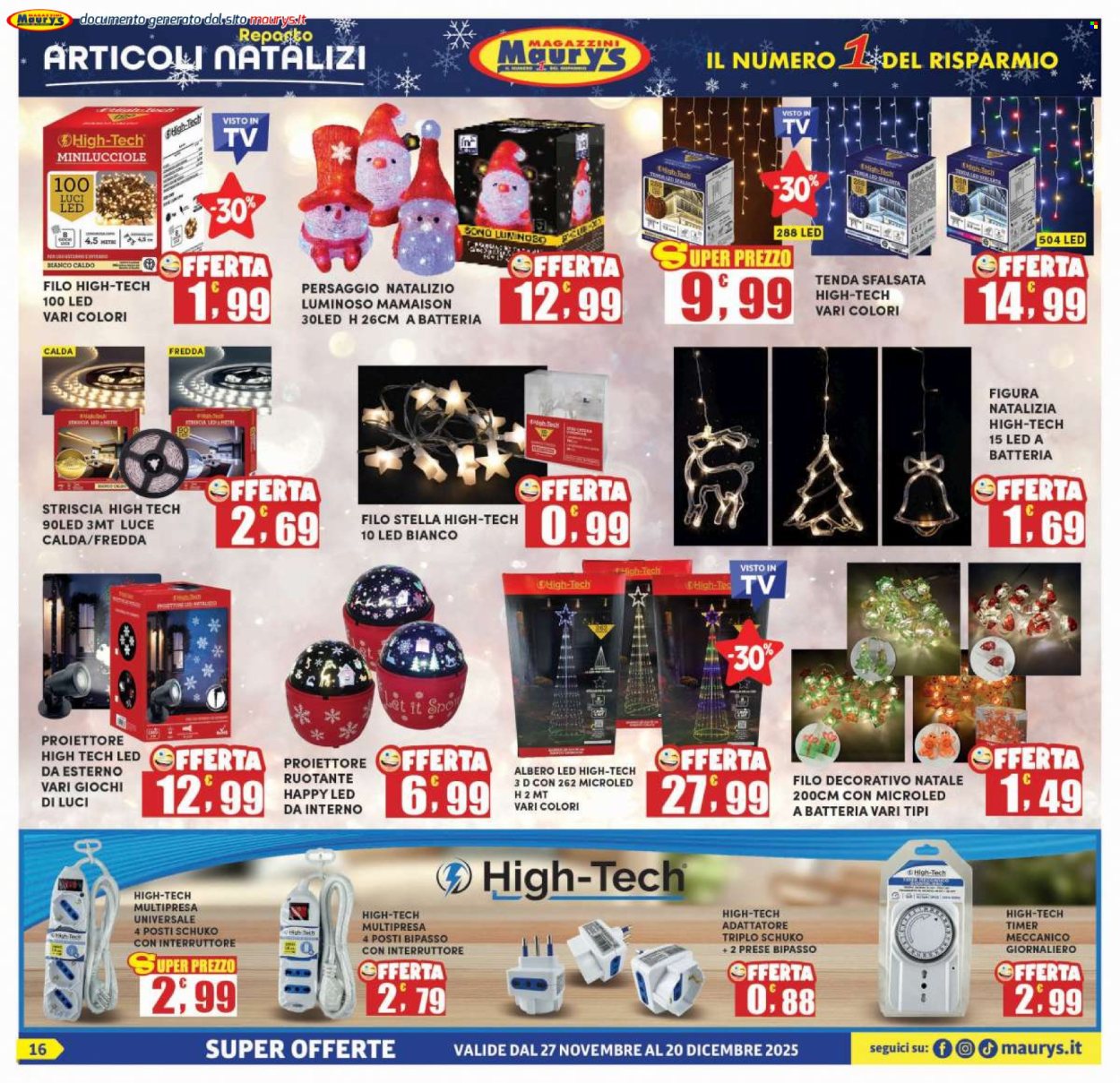 Volantino Maury's - 27/11/2025 - 20/12/2025. Pagina 16