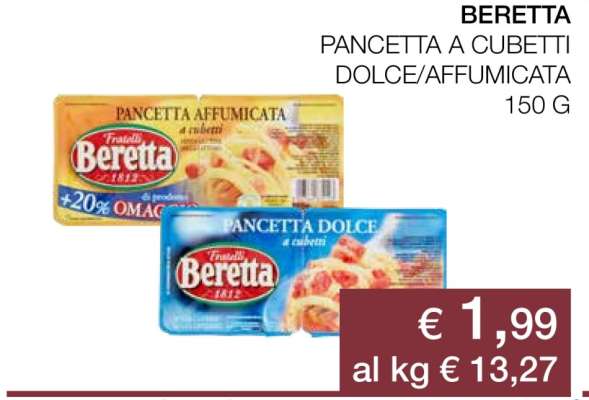 Beretta Pancetta a Cubetti Dolce/Affumicata