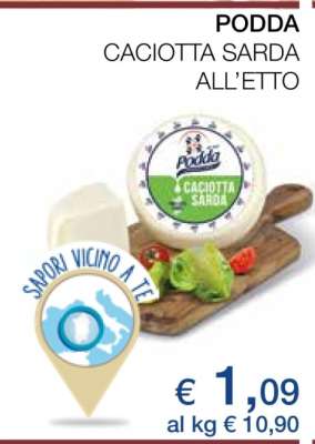 PODDA CACIOTTA SARDA ALL’ETTO