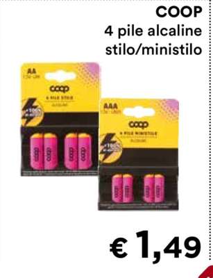 COOP 4 pile alcaline stilo/ministilo