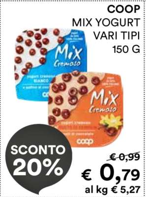 Coop Mix Yogurt Vari Tipi