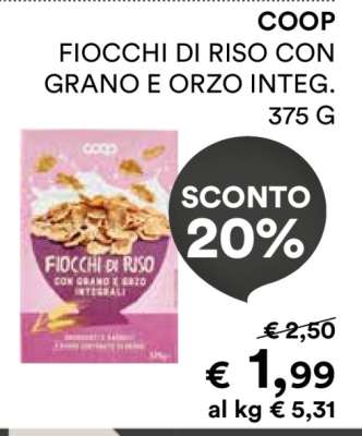 COOP FIOCCHI DI RISO CON GRANO E ORZO INTEG.