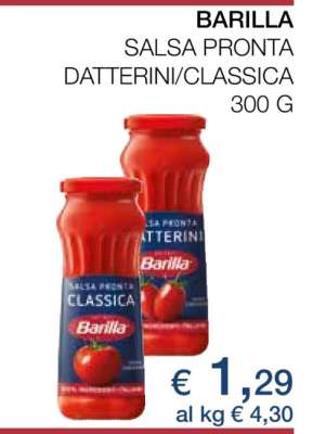 BARILLA SALSA PRONTA DATTERINI/CLASSICA