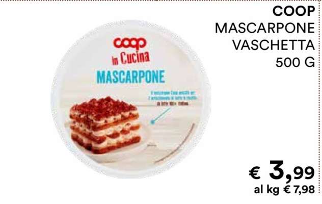 COOP MASCARPONE VASCHETTA 500 G