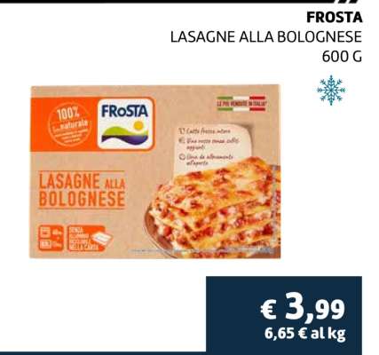 FROSTA LASAGNE ALLA BOLOGNESE
