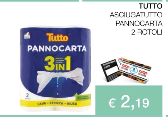 TUTTO ASCIUGATUTTO PANNOCARTA 2 ROTOLI