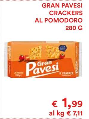 GRAN PAVESI CRACKERS AL POMODORO 280 G