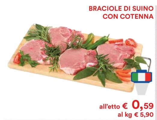 BRACIOLE DI SUINO CON COTENNA