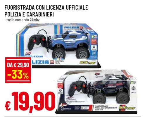 FUORISTRADA CON LICENZA UFFICIALE POLIZIA E CARABINIERI