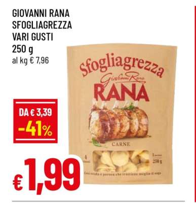 GIOVANNI RANA SFOGLIAGREZZA VARI GUSTI