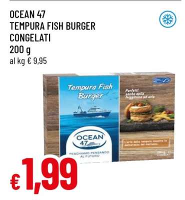 OCEAN 47 TEMPURA FISH BURGER CONGELATI