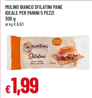 MULINO BIANCO SFILATINI PANE IDEALE PER PANINI 5 PEZZI