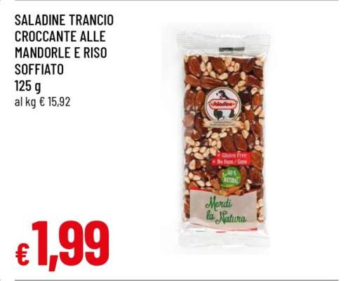 SALADINE TRANCIO CROCCANTE ALLE MANDORLE E RISO SOFFIATO