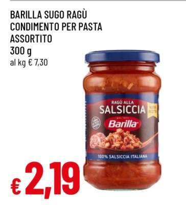 BARILLA SUGO RAGÙ CONDIMENTO PER PASTA ASSORTITO