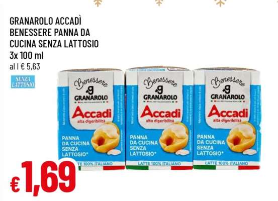 GRANAROLO ACCADÌ BENESSERE PANNA DA CUCINA SENZA LATTOSIO