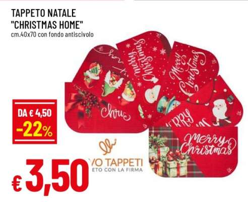 TAPPETO NATALE 'CHRISTMAS HOME'