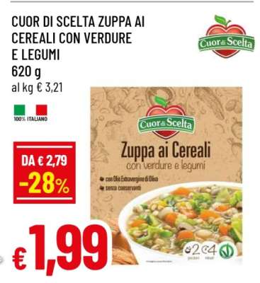 CUOR DI SCELTA ZUPPA AI CEREALI CON VERDURE E LEGUMI