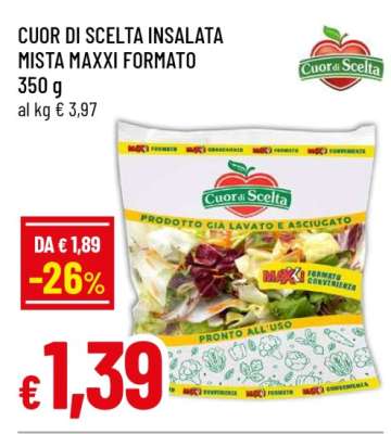 Cuor di Scelta Insalata Mista Maxxi Formato