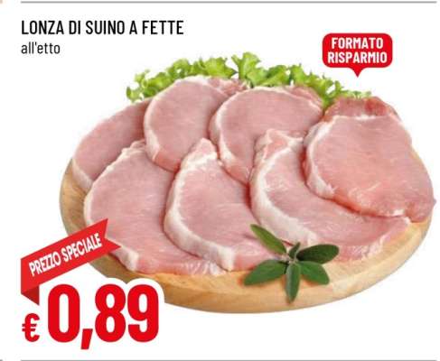 Lonza di Suino a Fette
