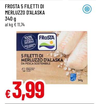 FROSTA 5 FILETTI DI MERLUZZO D'ALASKA