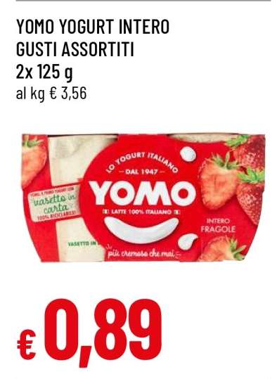 YOMO Yogurt Intero Gusti Assortiti