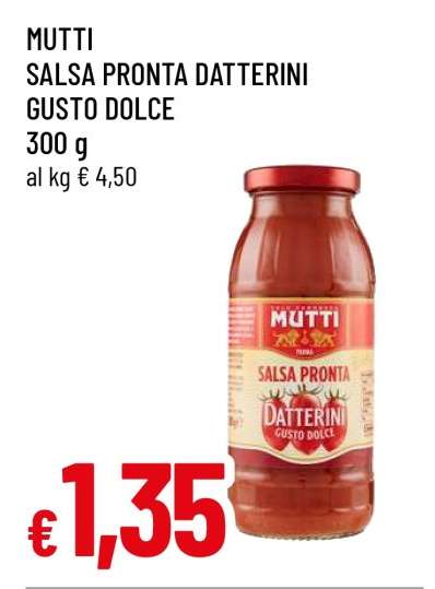 MUTTI SALSA PRONTA DATTERINI GUSTO DOLCE