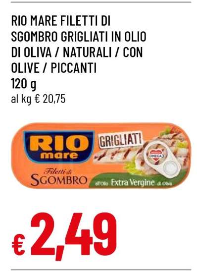 RIO MARE Filetti di Sgombro grigliati