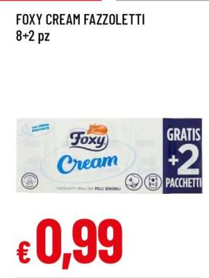 FOXY CREAM FAZZOLETTI