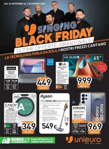 thumbnail - Volantino Unieuro - Singing Black Friday