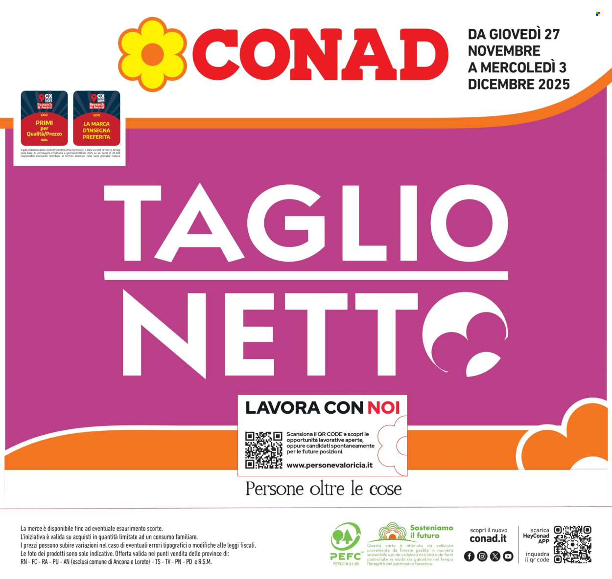 Volantino Conad - 27/11/2025 - 3/12/2025. Pagina 1