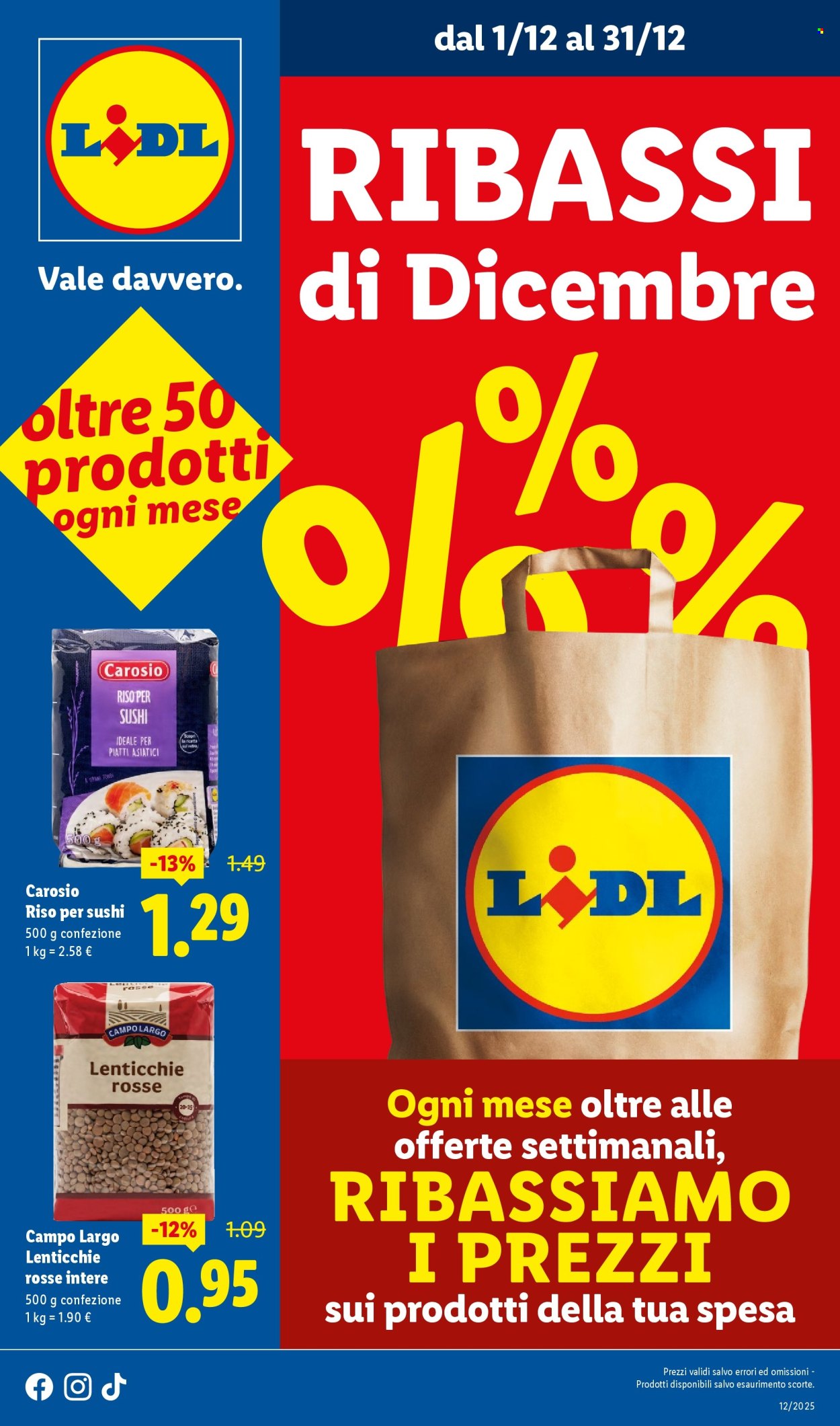 Volantino Lidl - 1/12/2025 - 31/12/2025. Pagina 1