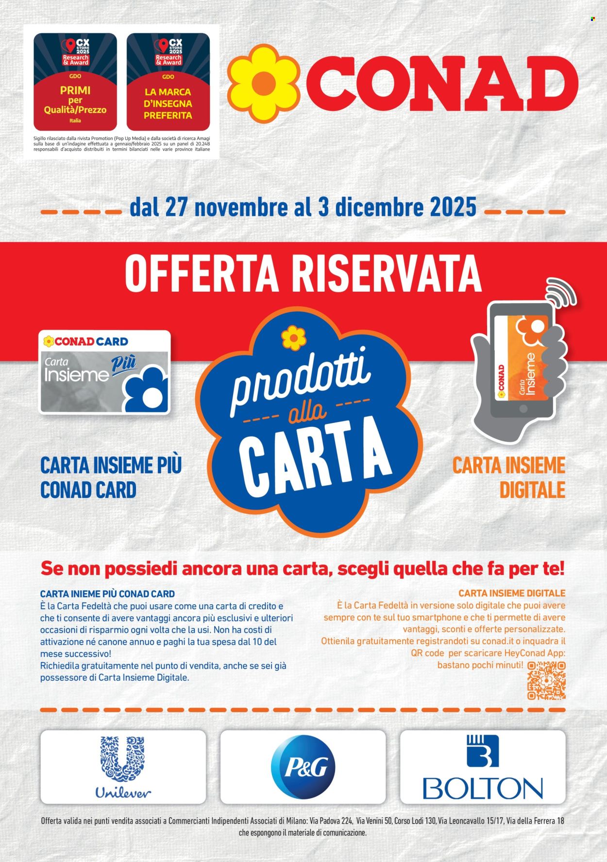 Volantino Conad - 27/11/2025 - 3/12/2025. Pagina 1