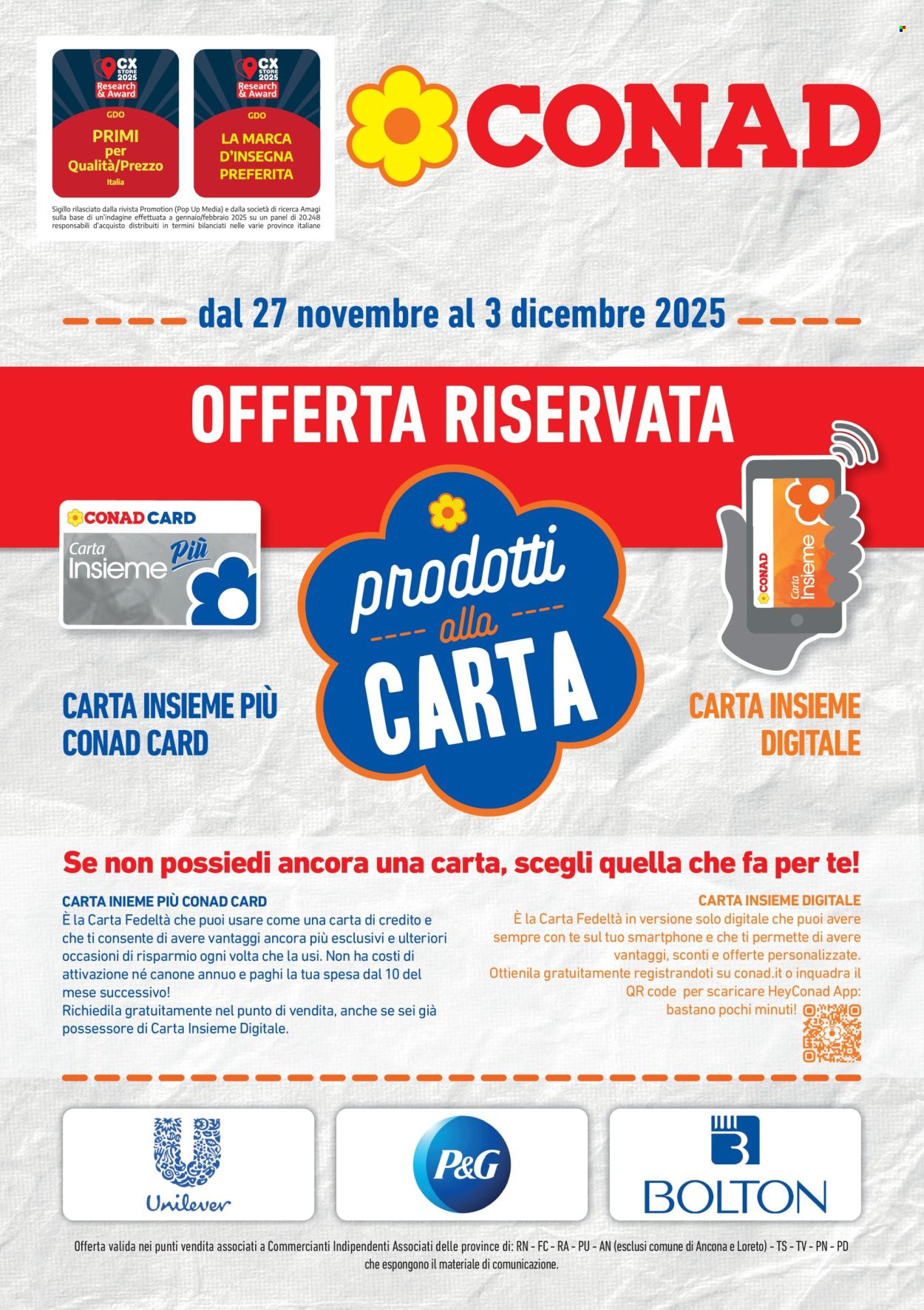Volantino Conad - 27/11/2025 - 3/12/2025. Pagina 1