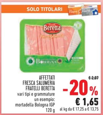 AFFETTATI FRESCA SALUMERIA FRATELLI BERETTA