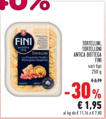 TORTELLINI, TORTELLONI ANTICA BOTTEGA FINI