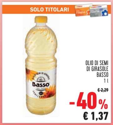 OLIO DI SEMI DI GIRASOLE BASSO