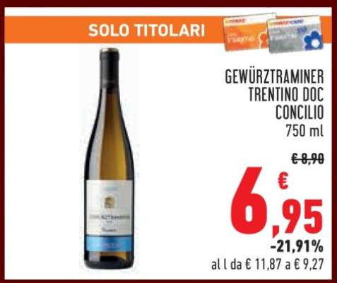GEWÜRZTRAMINER TRENTINO DOC CONCILIO 750 ml