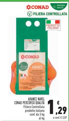 ARANCE NAVEL CONAD PERCORSO QUALITÀ