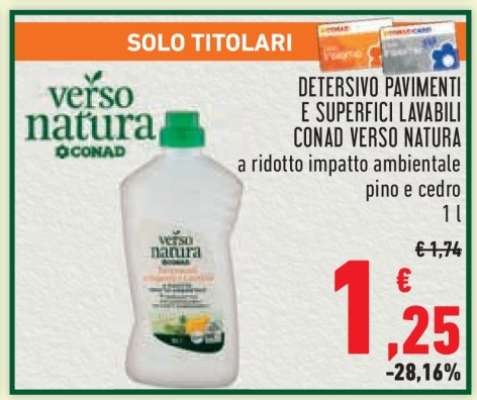 Detersivo Pavimenti e Superfici Lavabili Conad Verso Natura